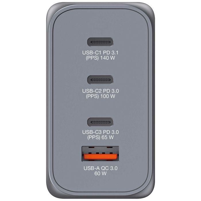 Verbatim Gnc-240 Cargador de Pared 240W con USB-A 3.0 y 3xUSB-C 3.0 1 Verbatim Gnc-240 Cargador de Pared 240W con USB-A 3.0 y 3xUSB-C 3.0 1