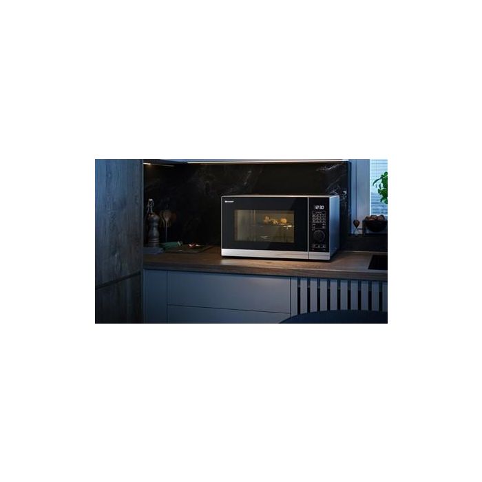 Sharp YC-PG234AE-S Microondas Digital + Grill 900W, 23 Litros, Panel de Control Fácil de Usar, 10 Niveles de Potencia 4 Sharp YC-PG234AE-S Microondas Digital + Grill 900W, 23 Litros, Panel de Control Fácil de Usar, 10 Niveles de Potencia 4