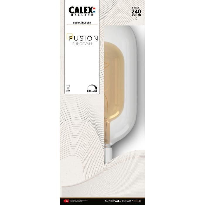 Bombilla LED E27 - CALEX - DECO XXL SUNDSVALL - Filamento espiral simple - 3W - 240 lm - 2200 K - Transparente / Oro blanco cálido 5 Bombilla LED E27 - CALEX - DECO XXL SUNDSVALL - Filamento espiral simple - 3W - 240 lm - 2200 K - Transparente / Oro blanco cálido 5