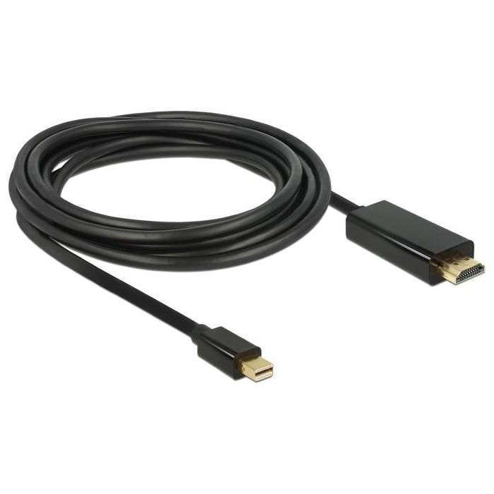 DeLOCK 83700 Cable Mini DisplayPort 1.1 a HDMI-A Macho/Macho 3 m, 3840x2160, 8.16 Gbit/s, Negro
