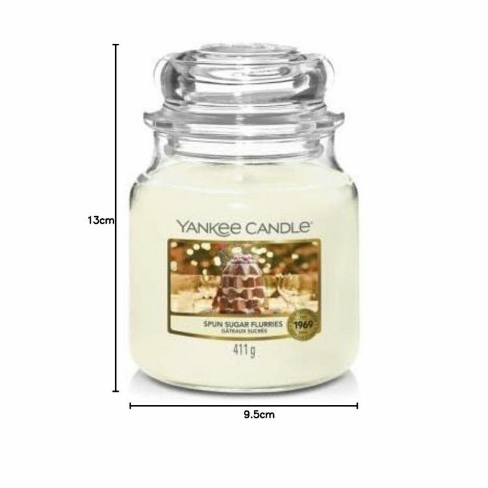 Yankee Candle Vela Perfumada Clásica Tarro Mediano Spun Sugar Flurries 411 gr 5 Yankee Candle Vela Perfumada Clásica Tarro Mediano Spun Sugar Flurries 411 gr 5