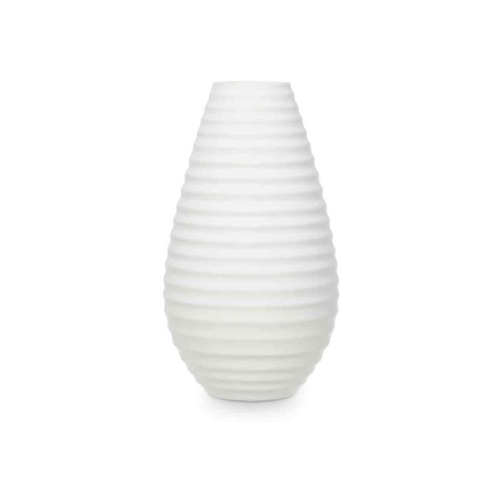 Jarrón Cerámica Raya Horizontal 33 cm Blanco - Giftdecor (4 Unidades) 2 Jarrón Cerámica Raya Horizontal 33 cm Blanco - Giftdecor (4 Unidades) 2