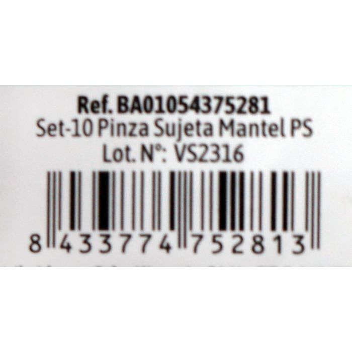 Set de 10 pinzas para mantel Algon (24 Cajas) 5 Set de 10 pinzas para mantel Algon (24 Cajas) 5