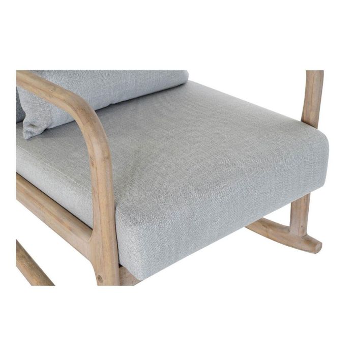 Mecedora Sixties DKD Home Decor Gris Claro Natural 88 x 78 x 66 cm 6