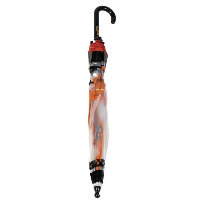 Hot Wheels Paraguas Manual Transparente de Burbuja 45 cm - Naranja con Diseño de Coches para Niños 3+ años, Perfecto para Días de Lluvia 5 Hot Wheels Paraguas Manual Transparente de Burbuja 45 cm - Naranja con Diseño de Coches para Niños 3+ años, Perfecto para Días de Lluvia 5