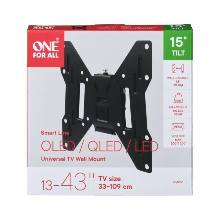 ONE FOR ALL WM2221 Smart TV stand 33-102 cm (13-40 '') - Máx. : 50kgs - Inclinación 15 ° - 10 años de garantía 2