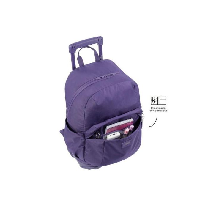Totto Mochila Escolar con Ruedas MA03TKI003-23100-Z1V Azul Marino, Compartimento PC 14", 27L