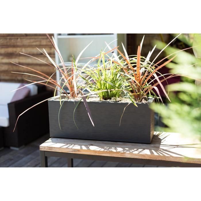 EDA PLASTIQUE Balconniere Graphit Up - 25 L - 59 x 19.5 x 22.8 cm - Gris antracita 1 EDA PLASTIQUE Balconniere Graphit Up - 25 L - 59 x 19.5 x 22.8 cm - Gris antracita 1