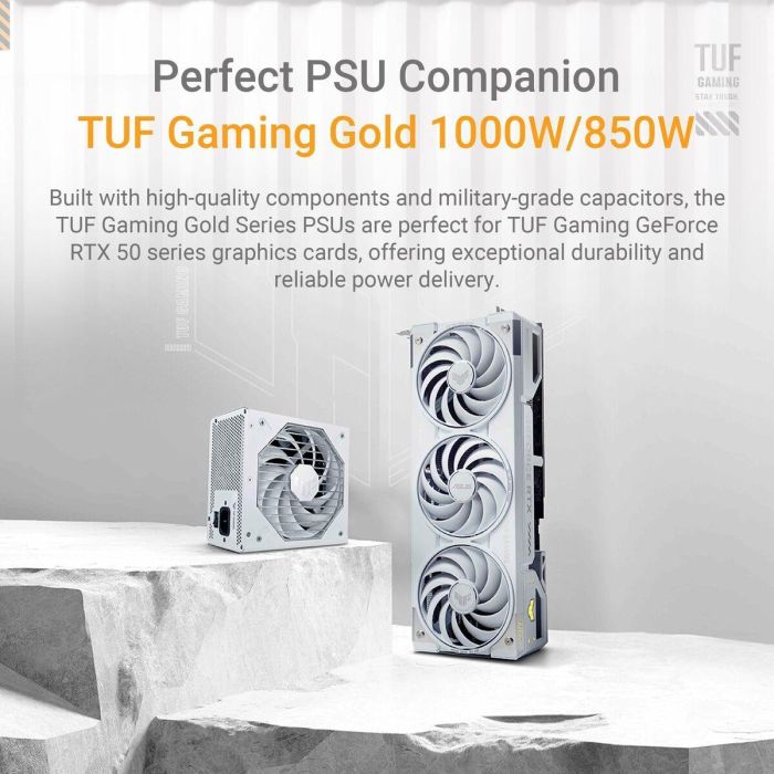 ASUS TUF-RTX5070TI-O16G-WHITE-GAMING GeForce RTX 5070 Ti 16GB GDDR7 Gaming Blanca PCI Express 5.0 23