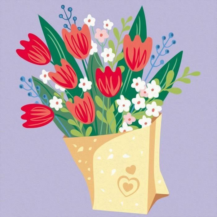 Ramo de tulipanes CreArt 20x20 cm, Ocio creativo, Adulto, Pintar por números, 25518, Ravensburger 4 Ramo de tulipanes CreArt 20x20 cm, Ocio creativo, Adulto, Pintar por números, 25518, Ravensburger 4