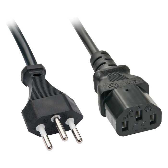 Lindy Cable de corriente IEC, enchufe suizo, 2m Lindy Cable de corriente IEC, enchufe suizo, 2m