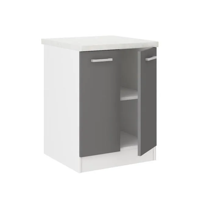 Ultra Gabinete de Cocina Base L 60 cm Gris con Encimera Incluida 1