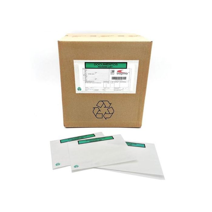1000 Sobres adhesivos 100% papel 240x130 mm con impresión Documento Packing List S2757 F-P