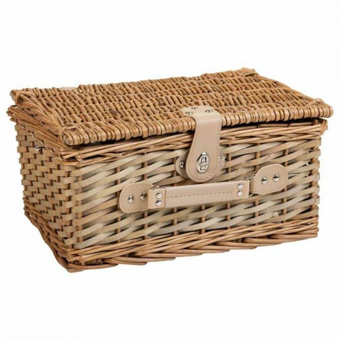 Cesta de Picnic Alexandra House Living Gris Natural Mimbre 8