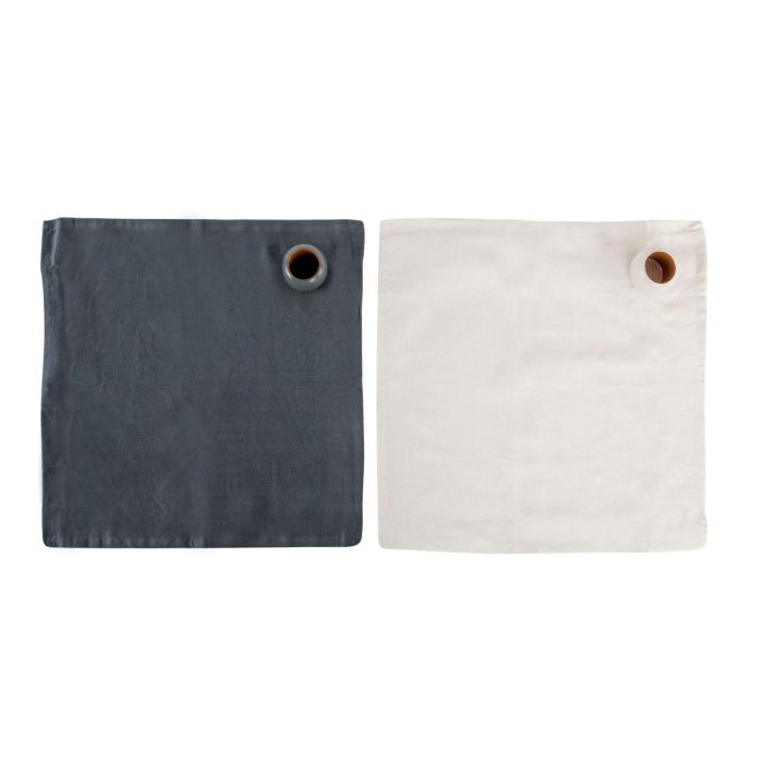 DKD Home Decor Individual Boho Beige Gris 40 x 40 x 47 cm Set de 12 (4 Unidades) 1