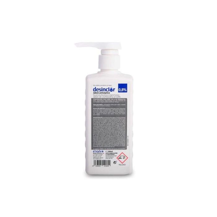 Desinclor Jabón de Clorhexidina 1% Antiséptico para Piel Sana 500 mL 1 Unidad Desinclor Jabón de Clorhexidina 1% Antiséptico para Piel Sana 500 mL 1 Unidad