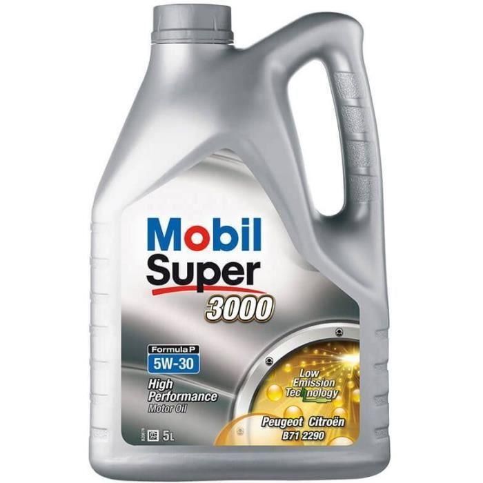 MOBIL Super 3000 Formula-P 5W-30 5L bote Aceite de motor de alto rendimiento MOBIL Super 3000 Formula-P 5W-30 5L bote Aceite de motor de alto rendimiento