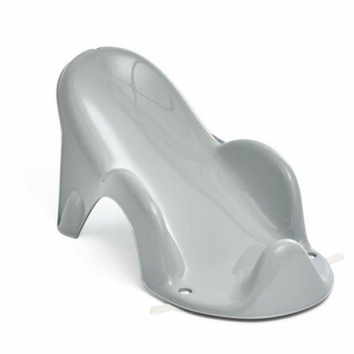 Thermobaby Hamaca de baño Atoll. Sillón reclinable para bañera, ideal para recién nacidos y bebés hasta 8 meses (máx. 8 kg) - Gris