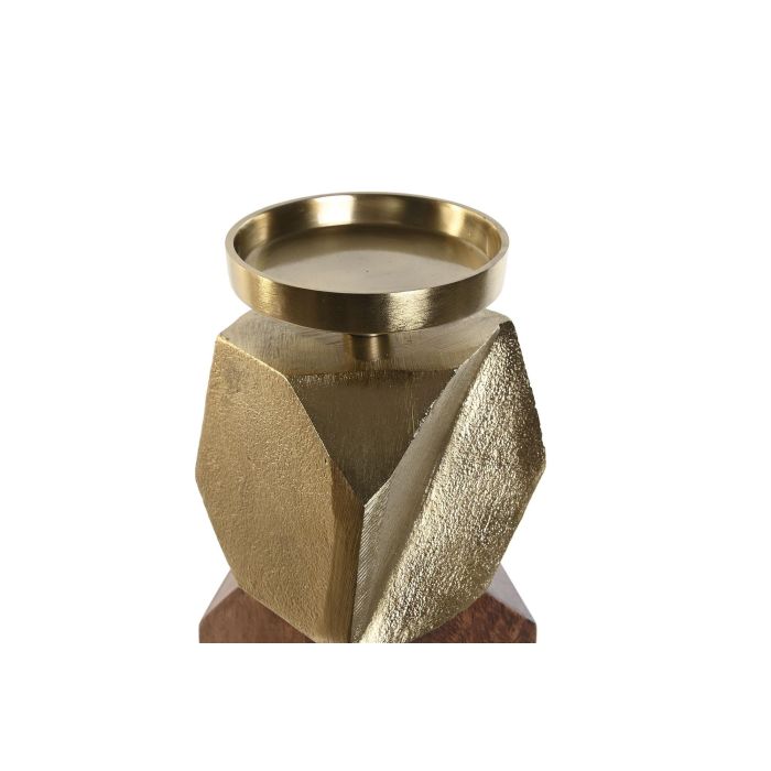 DKD Home Decor Portavela Moderno Dorado Marron de Aluminio, Mango y Cristal, 10x40.5x10 cm, 2.35 kg 1