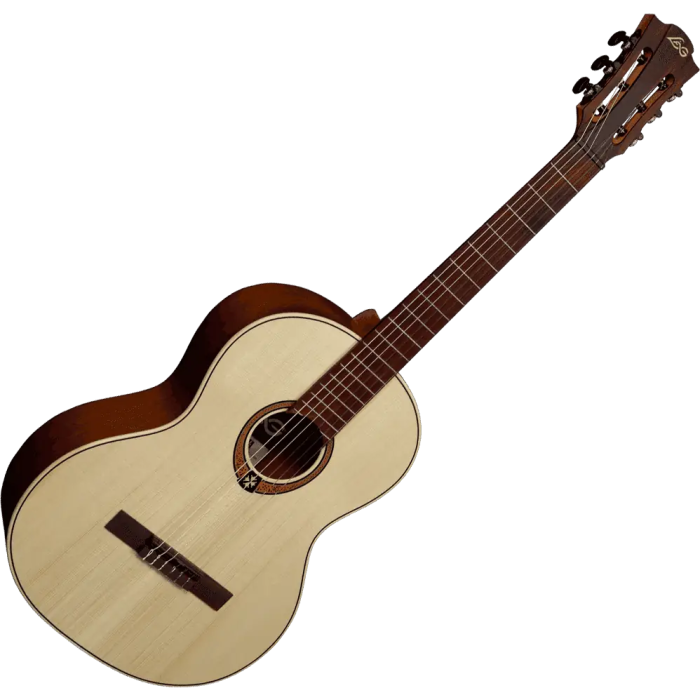 LAG Guitarra Clásica Occitania 70 - 4/4 Guitarra Clásica de Abeto Engelmann Macizo y Caoba, Acabado Satinado Natural 3