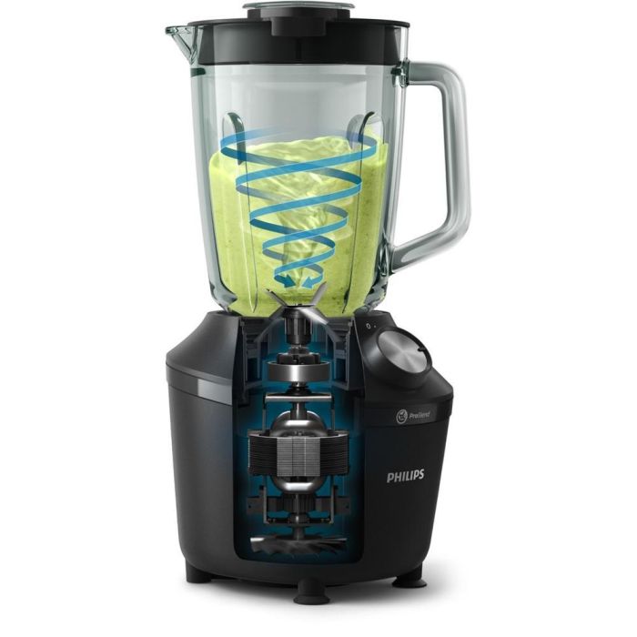 Philips Batidora De Vaso 600 W, 2 Litros Pica Hielo + Botella Portatil Negra 1 Philips Batidora De Vaso 600 W, 2 Litros Pica Hielo + Botella Portatil Negra 1