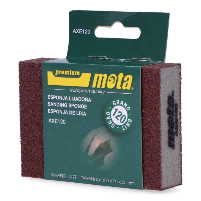 Mota Herramientas Esponja Lijadora de Aluminio Grano 120 para Pared, Metalúrgica y Madera 170 x 70 x 25 mm 1