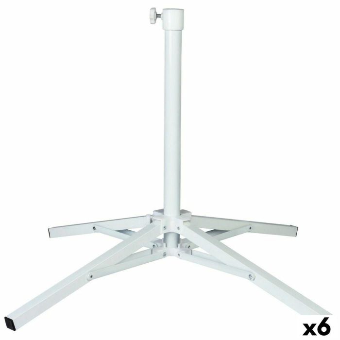 Base para Sombrilla Aktive Blanco Metal 65 x 60,5 x 65 cm (6 Unidades) 1 Base para Sombrilla Aktive Blanco Metal 65 x 60,5 x 65 cm (6 Unidades) 1