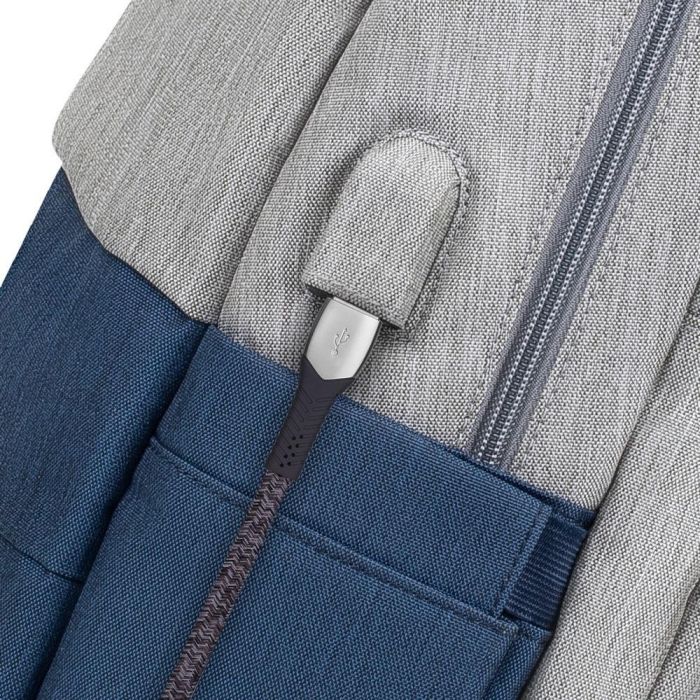 Riva NB Rucksack Prater 17.3" grau/d.blau 7567 19
