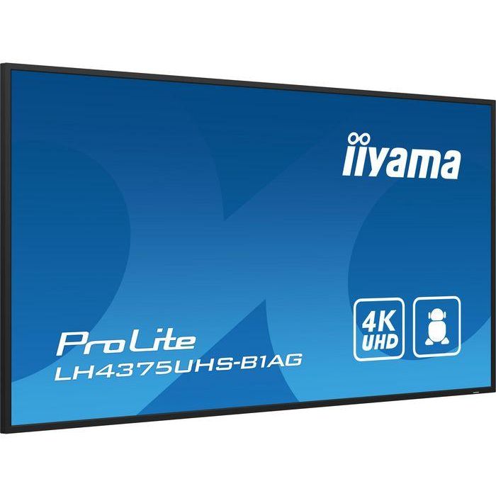 Monitor Iiyama 43" (LH4375UHS-B1AG) Android 11 / 3844X2160 (4K Uhd) / Operacion 24/7 /500Cd / Landsc. y Portrait / 3Xhdmi / Dp / Rj45 / Vesa 400X400 / Altavoces 2X10W 5 Monitor Iiyama 43" (LH4375UHS-B1AG) Android 11 / 3844X2160 (4K Uhd) / Operacion 24/7 /500Cd / Landsc. y Portrait / 3Xhdmi / Dp / Rj45 / Vesa 400X400 / Altavoces 2X10W 5