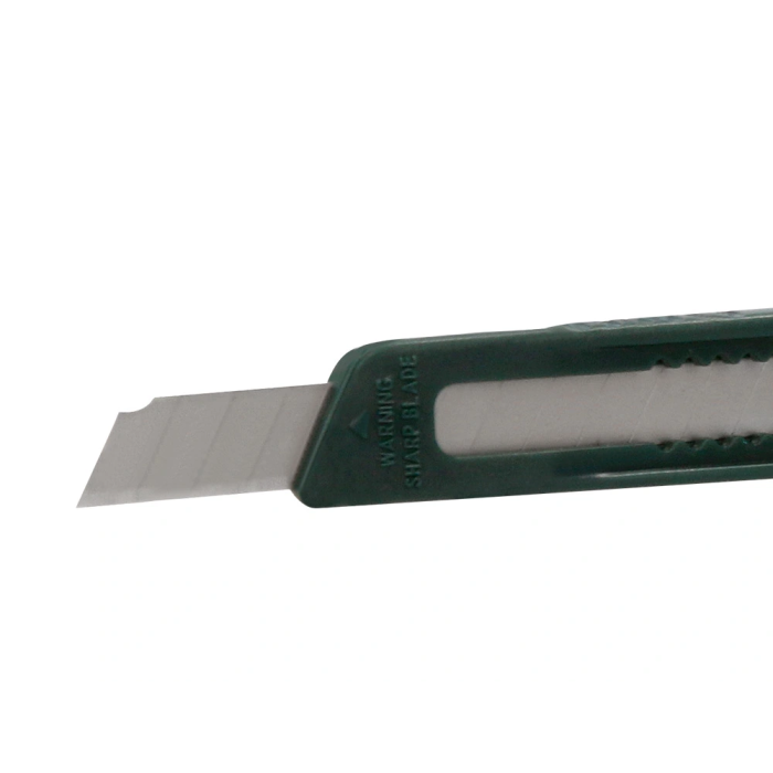 Q-connect Cuter Estrecho Plástico con Asa y Cuchilla 9mm, Retráctil e Intercambiable, XD-07, Blíster 1 Unidad 3