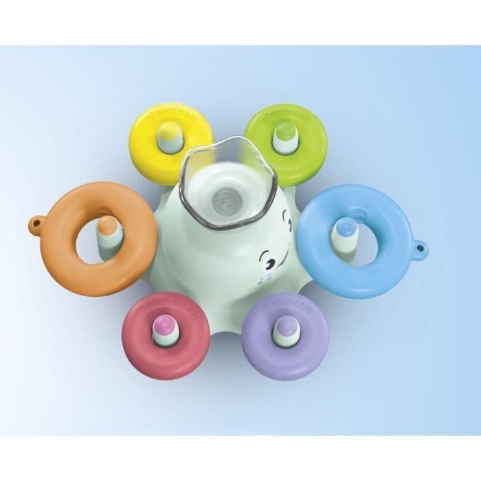 Playmobil Junior Juego de Baño Pulpo de Colores con Cangrejo, Anillos y Pastillas Tinti - Edad 1+ años 4