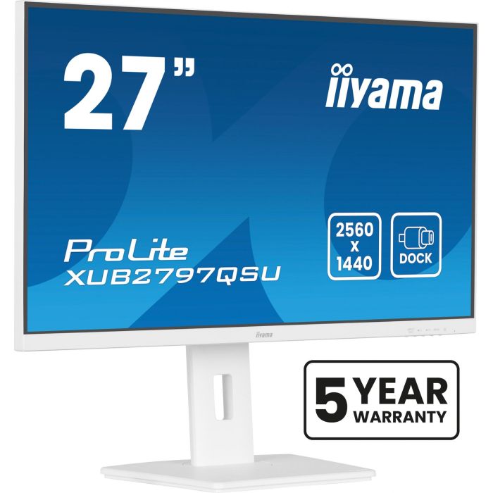 IIYAMA XUB2797QSU-W2 Monitor 27" Quad HD IPS 1ms HDMI DisplayPort USB Blanco
