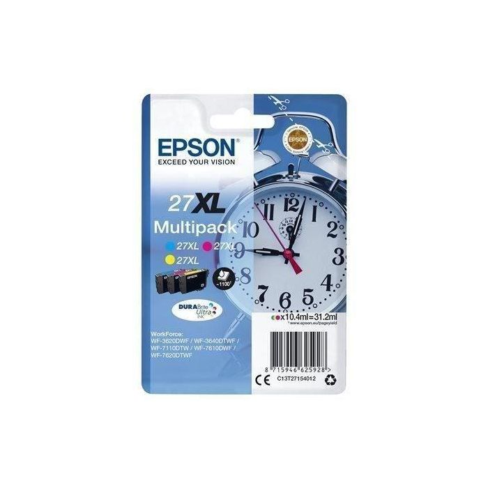 Epson Tinta 27xl Pack Multicolor Original para WF-3620 / 7110 / 7610 / 7620