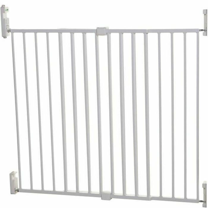 Dreambaby Barrera de seguridad Broadway Gro Gate Extra grande, para atornillar, Blanco, ancho ajustable 76-134,5 cm, apertura ambidextra