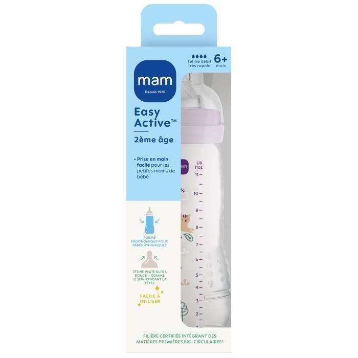 Biberón - MAM BABY - Easy Active - +6 meses - 330 ml - Tetina X flow - Lila 2 Biberón - MAM BABY - Easy Active - +6 meses - 330 ml - Tetina X flow - Lila 2