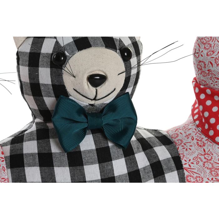 DKD Home Decor Burlete Shabby Multicolor 10 x 20 x 79 cm (2 Unidades) Poliester Arena 2