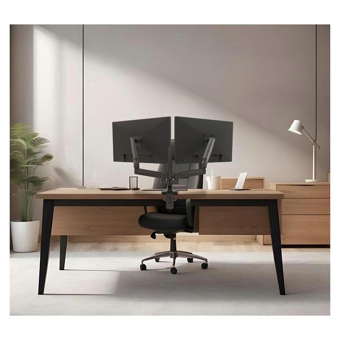 B-Tech Flex Duo Full Motion Twin Screen Desk Mount 4 B-Tech Flex Duo Full Motion Twin Screen Desk Mount 4