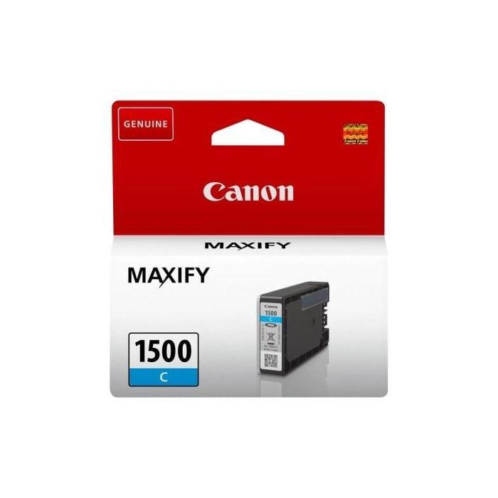 Canon PGI1500C Cartucho de Tinta Original Cian 4.5ml para Impresoras MAXIFY MB2155, MB2750, MB2050, MB2150, MB2755, MB2350