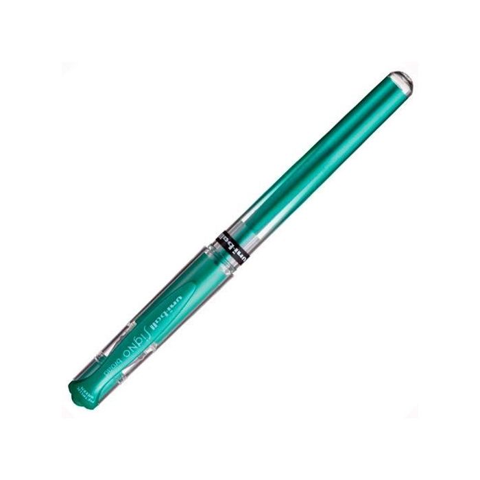 Uniball Um-153 Rollerball Signo Broad 1.0mm Tinta Gel Verde Metálico - Punta Acero Inoxidable (12 Unidades) (12 Unidades)