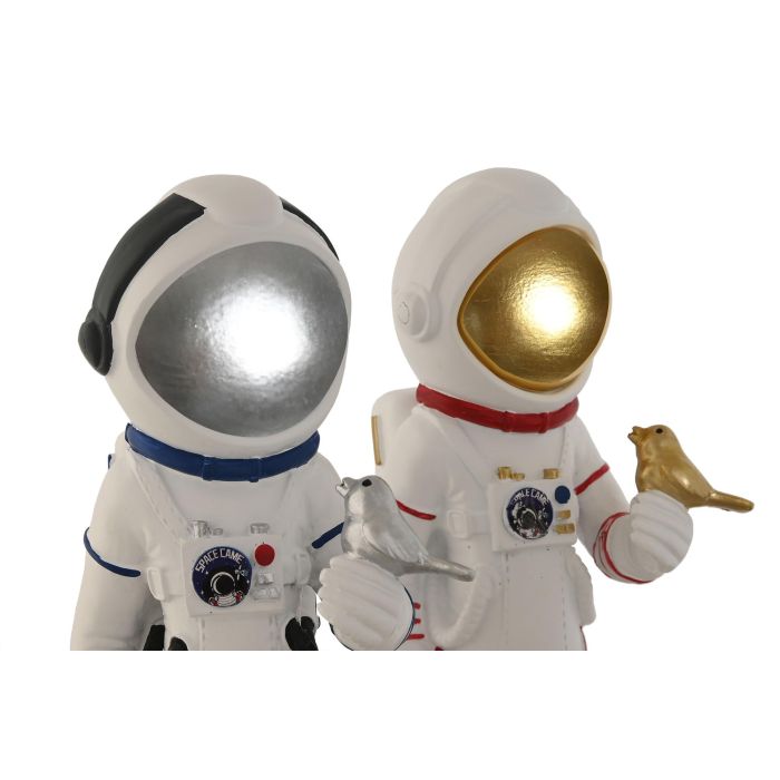 DKD Home Decor Figura Astronaut Girl Urban Blanco Rojo Resina 11 x 29 x 10 cm (2 Unidades) 1