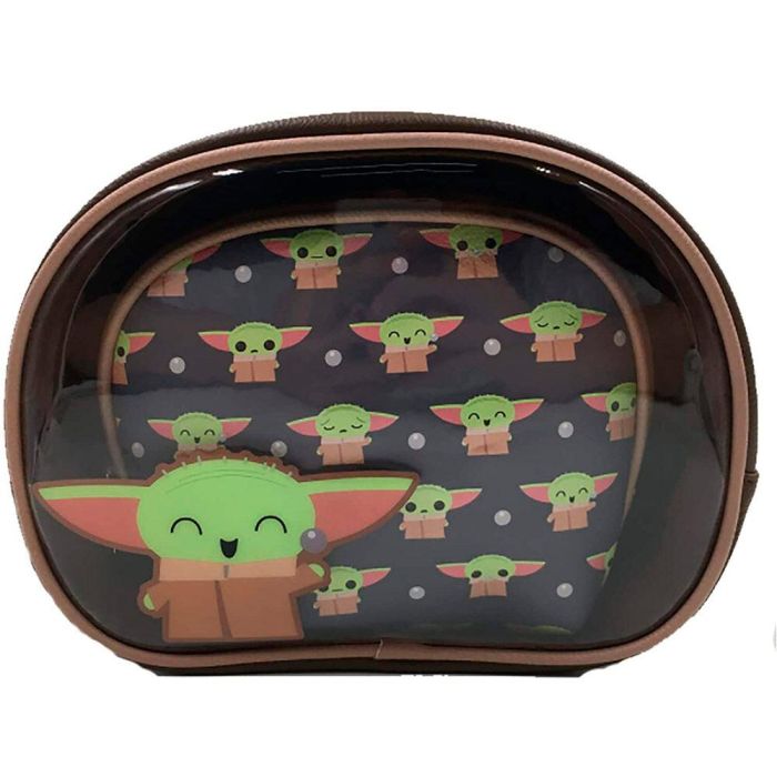 Loungefly Neceser Cosmética The Child Yoda Mandalorian Star Wars Piel Sintética Transparente 20x16.25x5cm