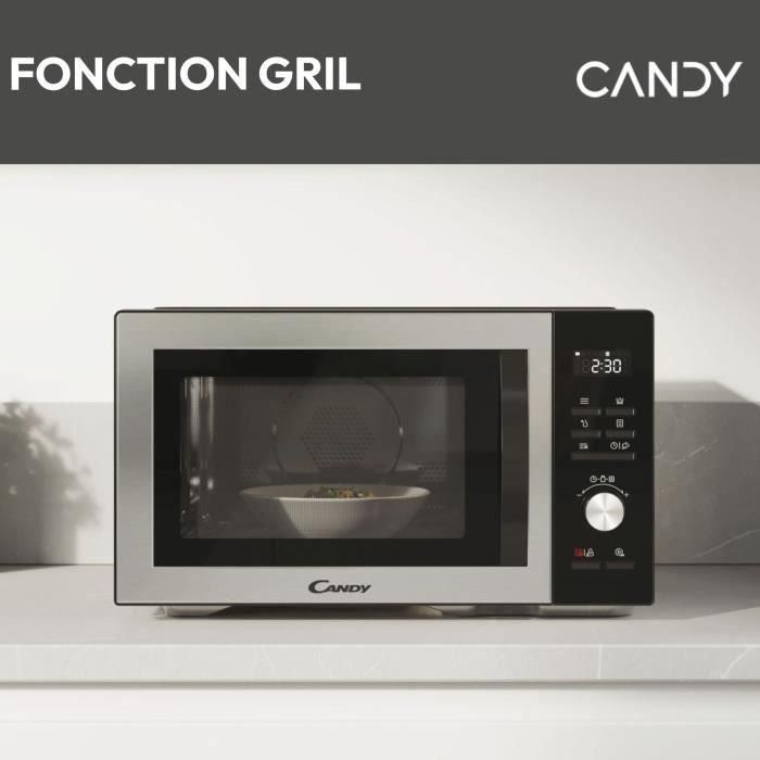 Candy CMGA31EDLB Microondas Grill 31L, 1000W MO / 1000W Grill, Cavidad Acero Inoxidable, UI Digital, Autolimpieza 2