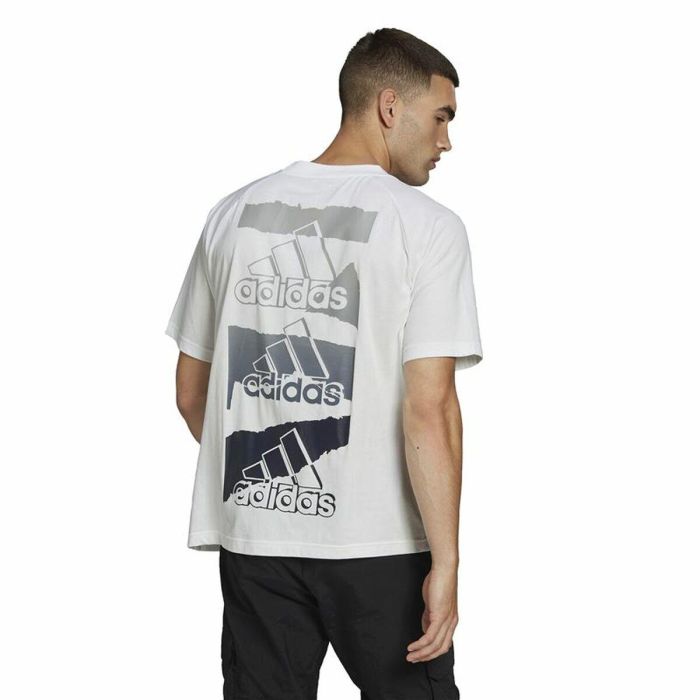 Camiseta de Manga Corta Hombre Adidas Essentials Brandlove Blanco 6 Camiseta de Manga Corta Hombre Adidas Essentials Brandlove Blanco 6