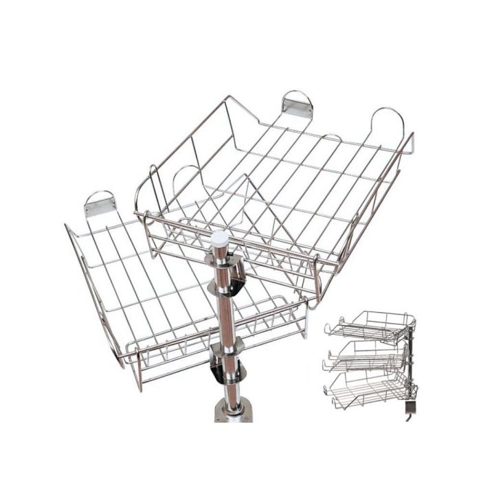 Bandeja Sobremesa Metalica Q-Connect Cromada 370x275 mm 3