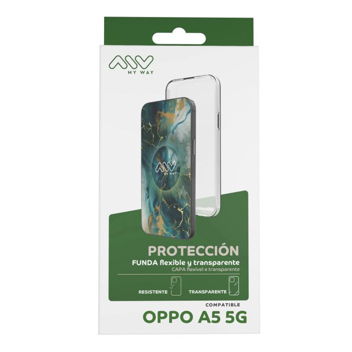 myway funda compatible con Oppo A5 4G/5G transparente 2