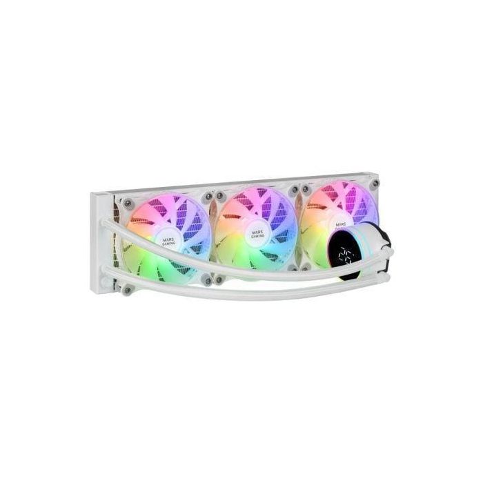 Mars Gaming MLLCD360W Sistema de Refrigeración Líquida AIO ML-LCD360 Pantalla LCD ARGB 360mm 600W TDP Blanca