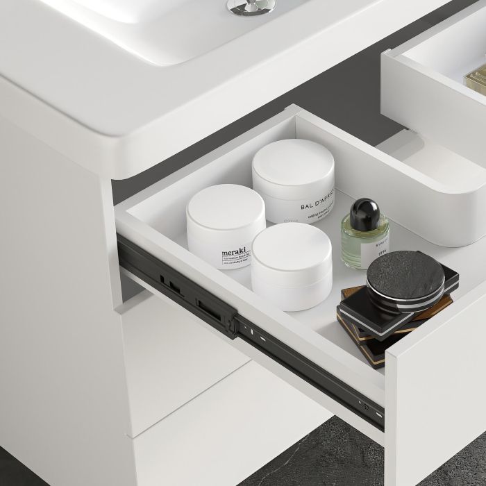 Emuca Lote de 5 juegos de guías para cajones, de bolas, altura 45mm, profundidad 400mm, extracción total, cierre suave, Negro 4 Emuca Lote de 5 juegos de guías para cajones, de bolas, altura 45mm, profundidad 400mm, extracción total, cierre suave, Negro 4