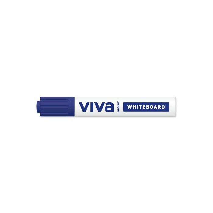 Molin Rotulador Pizarra Blanca Signo Azul, Punta Fibra, Tinta Cap Off (12 Unidades) para Escritura Suave y Limpia (12 Unidades)