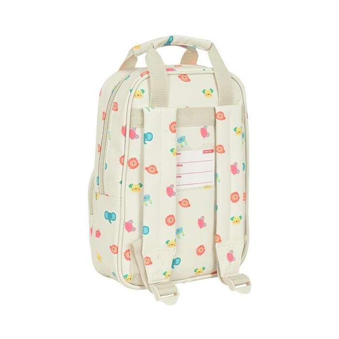 Mochila infantil con asas cabecitas 20x28x8cm 1 Mochila infantil con asas cabecitas 20x28x8cm 1