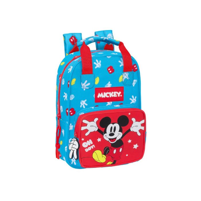 Mochila Escolar Mickey Mouse Clubhouse Fantastic Azul Rojo 20 x 28 x 8 cm